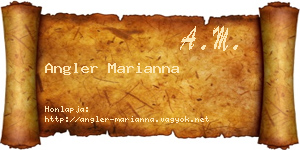 Angler Marianna névjegykártya
